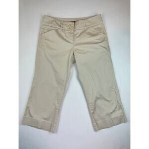 Early 2000's New York & Company Cotton Stretch Khaki Capris Pants Women's 2